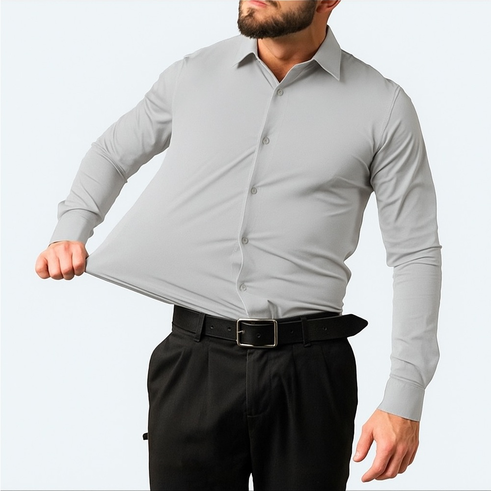 Men's stretch Long Sleeve Shirt